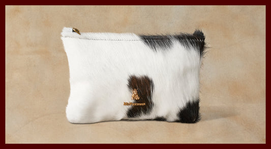 Axel Cow Print Leather Valuables Pouch