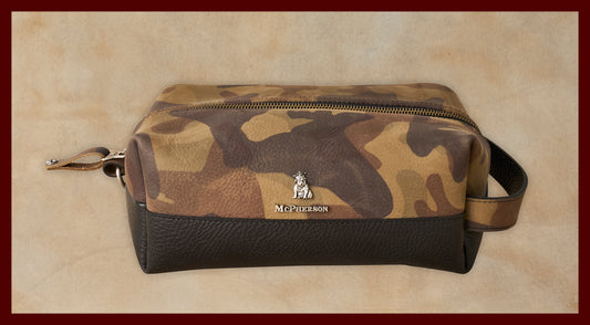 Baxter Camouflage Leather Toiletry Case