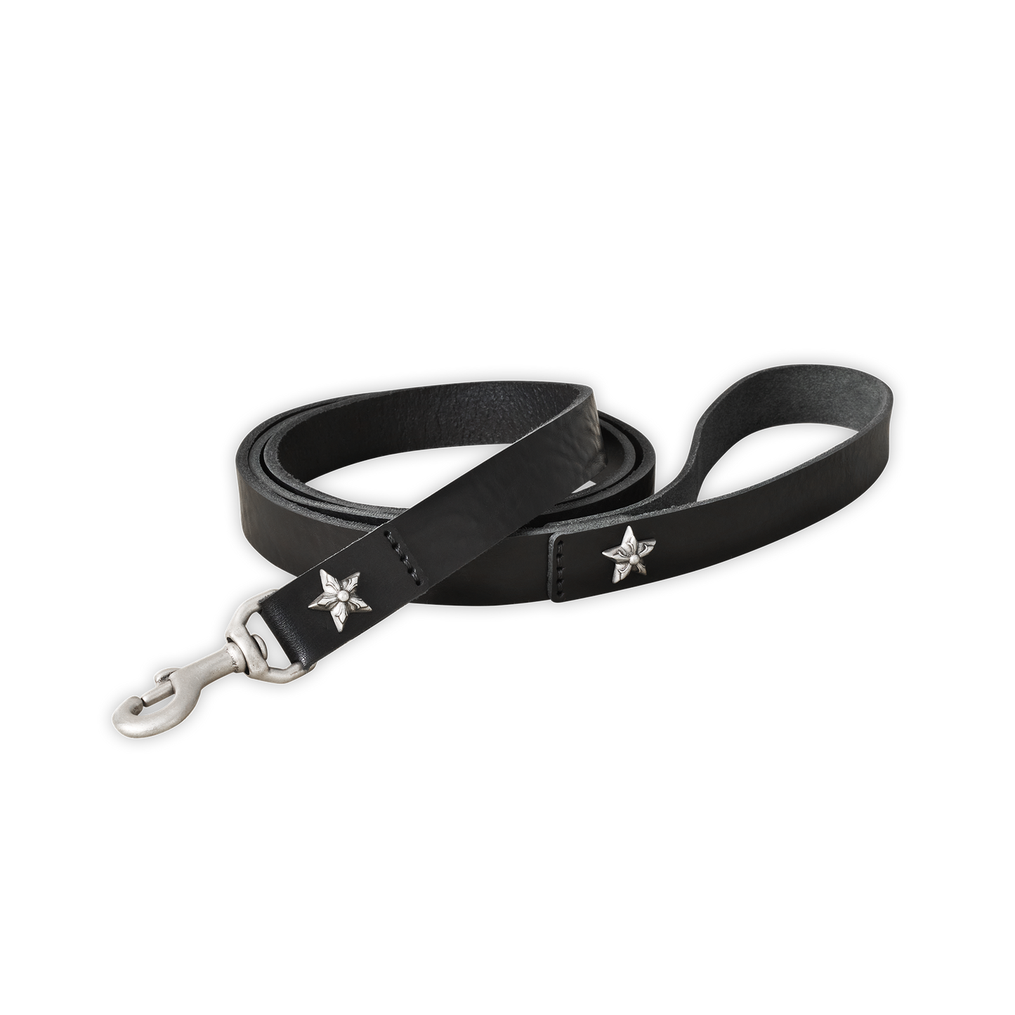 Bubba Dog Leash Vegetable Tanned Cowhide-Black Large