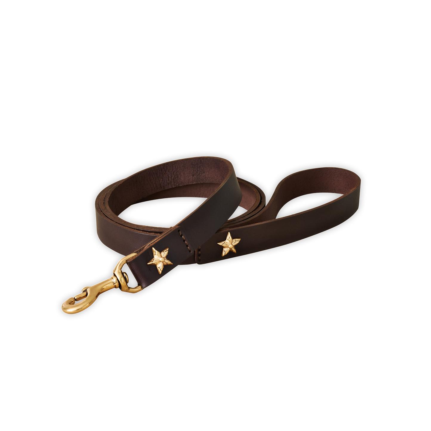 Bubba Dog Leash Vegetable Tanned Cowhide-Dark Brown Large