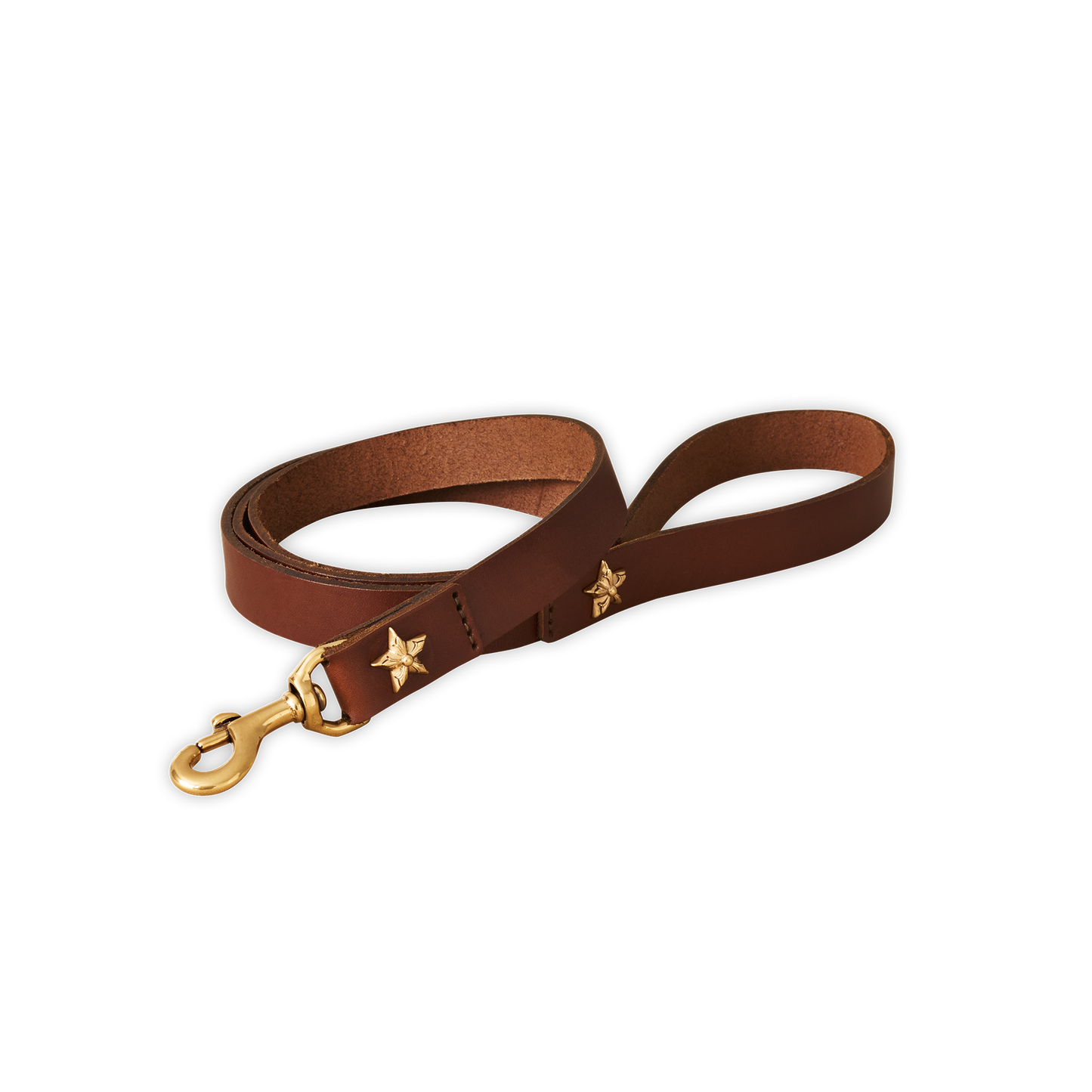 Bubba Dog Leash Vegetable Tanned Cowhide-Medium Brown Large