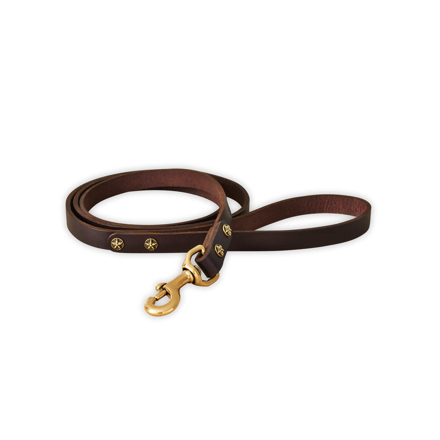 Bubba Dog Leash Vegetable Tanned Cowhide-Dark Brown Small