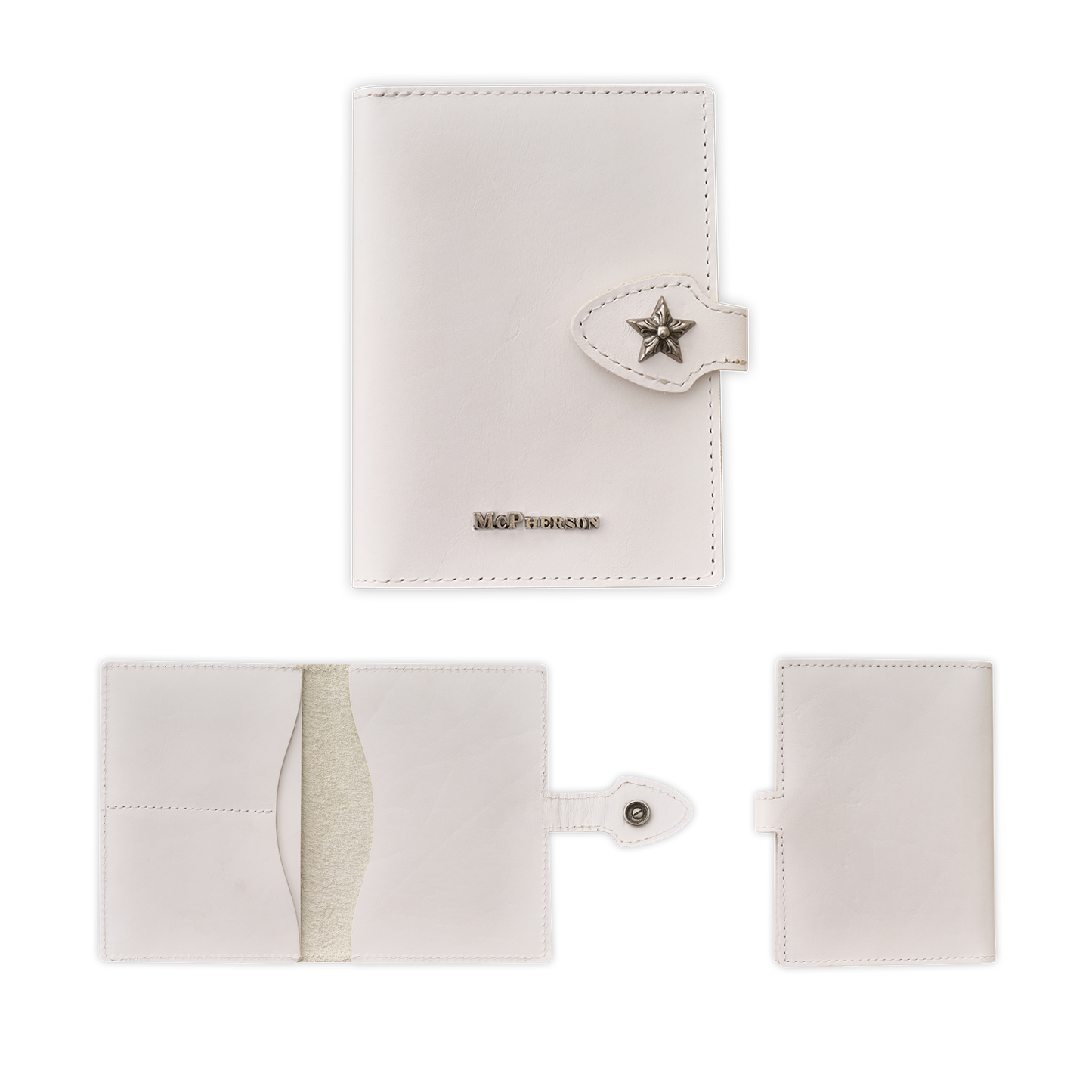 Butch Passport Wallet Vegetable Tanned Cowhide-White