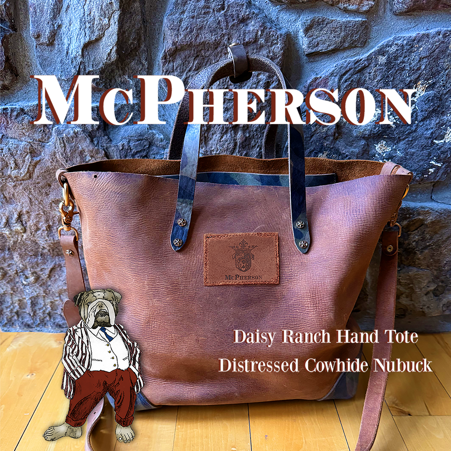 Daisy Ranch Hand Chestnut Leather Tote