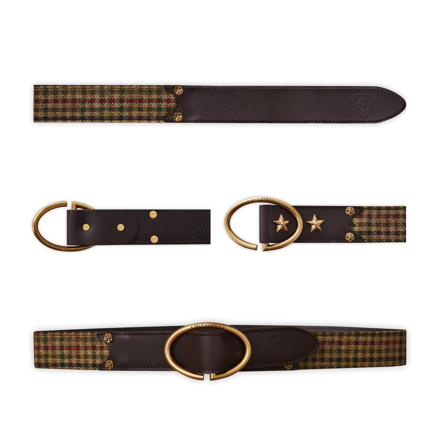 Rufus Elliptic Belt Scottish Wool Tweed-Kirkton Brown Tweed