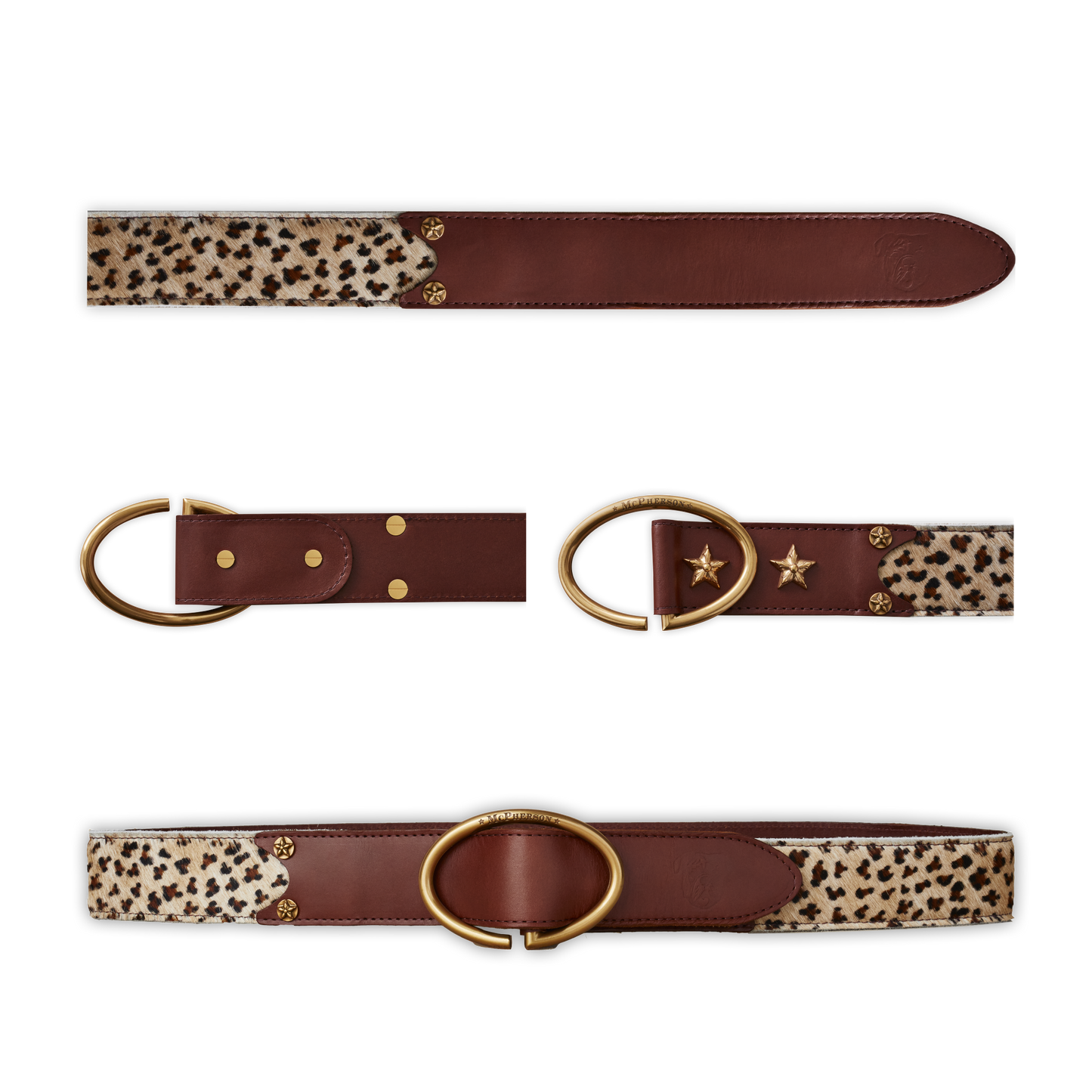 Rufus Elliptic Belt Hair-On Calf Skin-Light Leopard