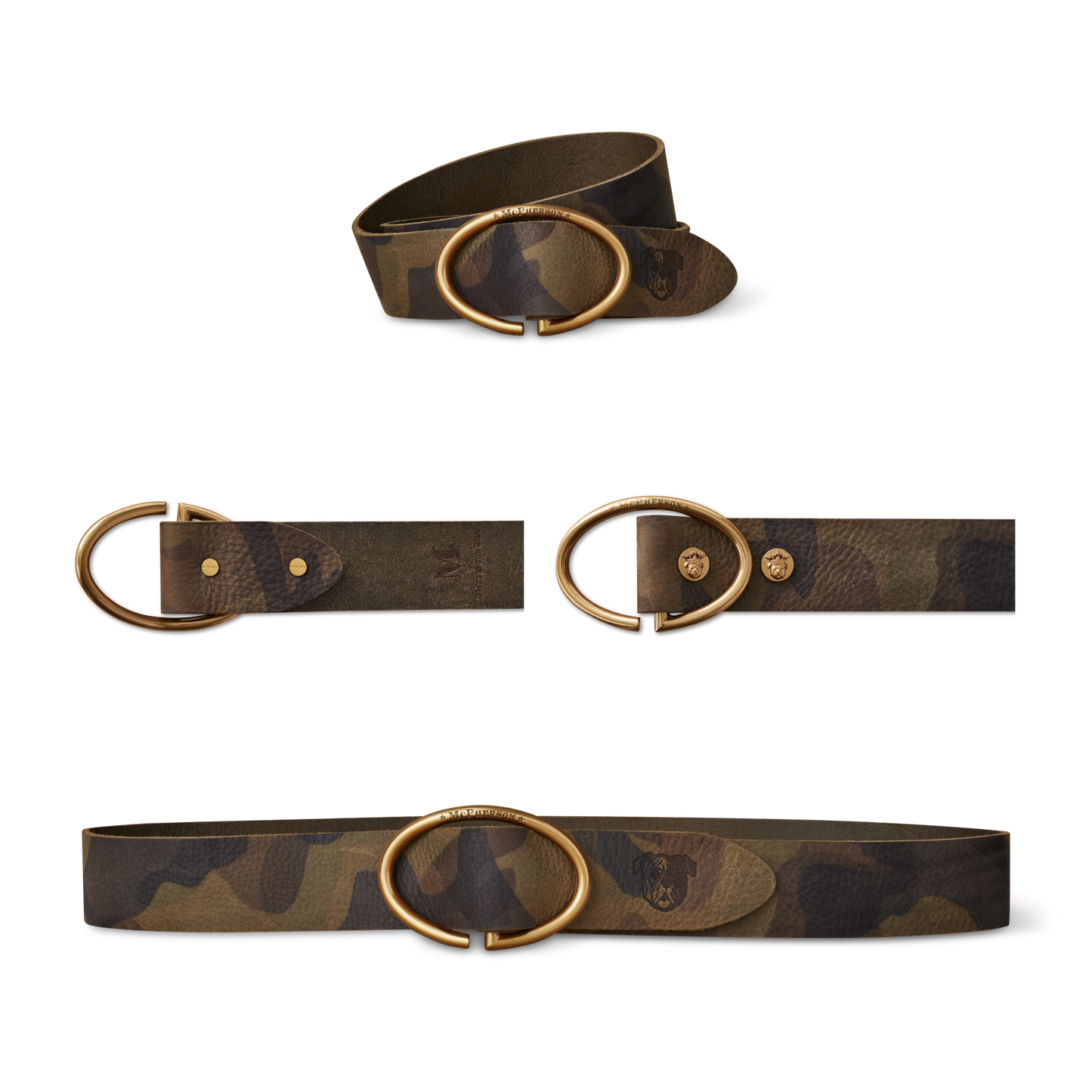 Rufus Elliptic Belt Vegetable Tanned Cowhide-Camouflage