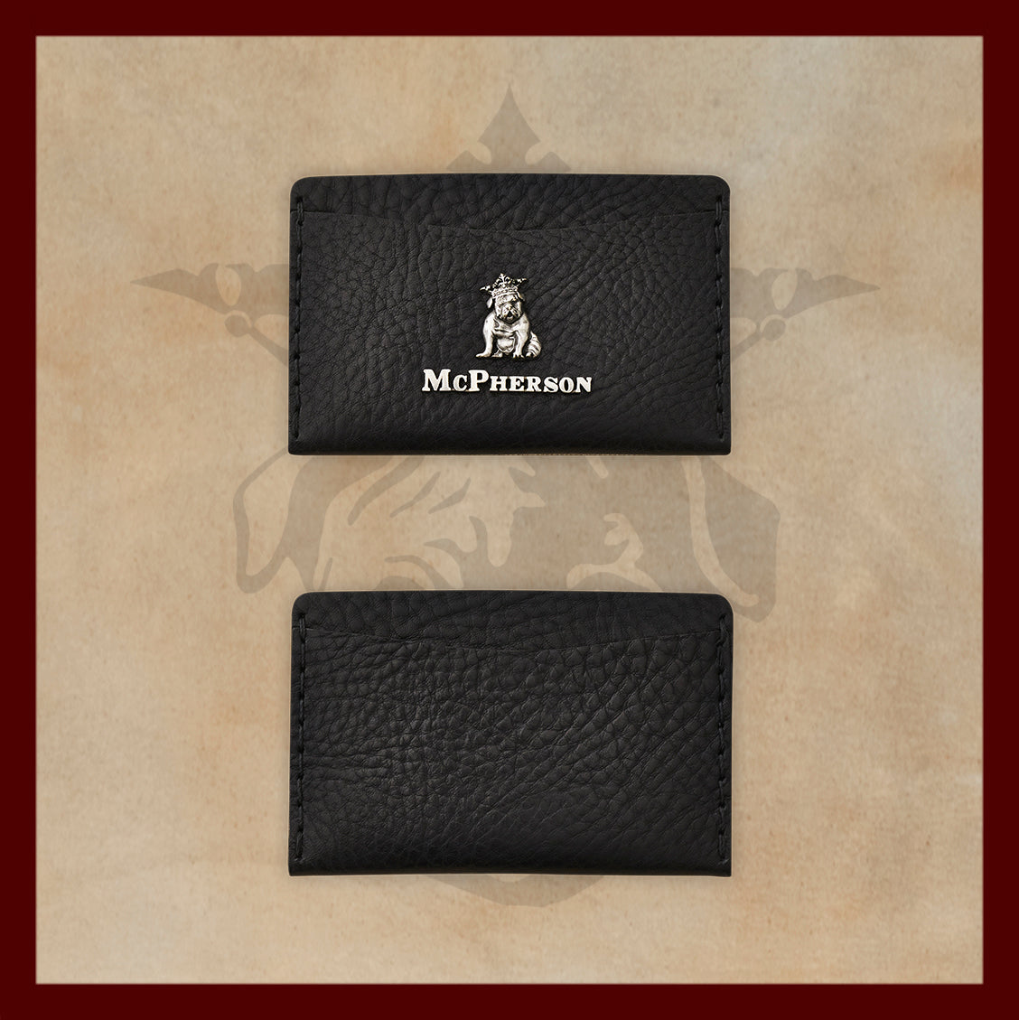 Kyle Black Leather Card Wallet