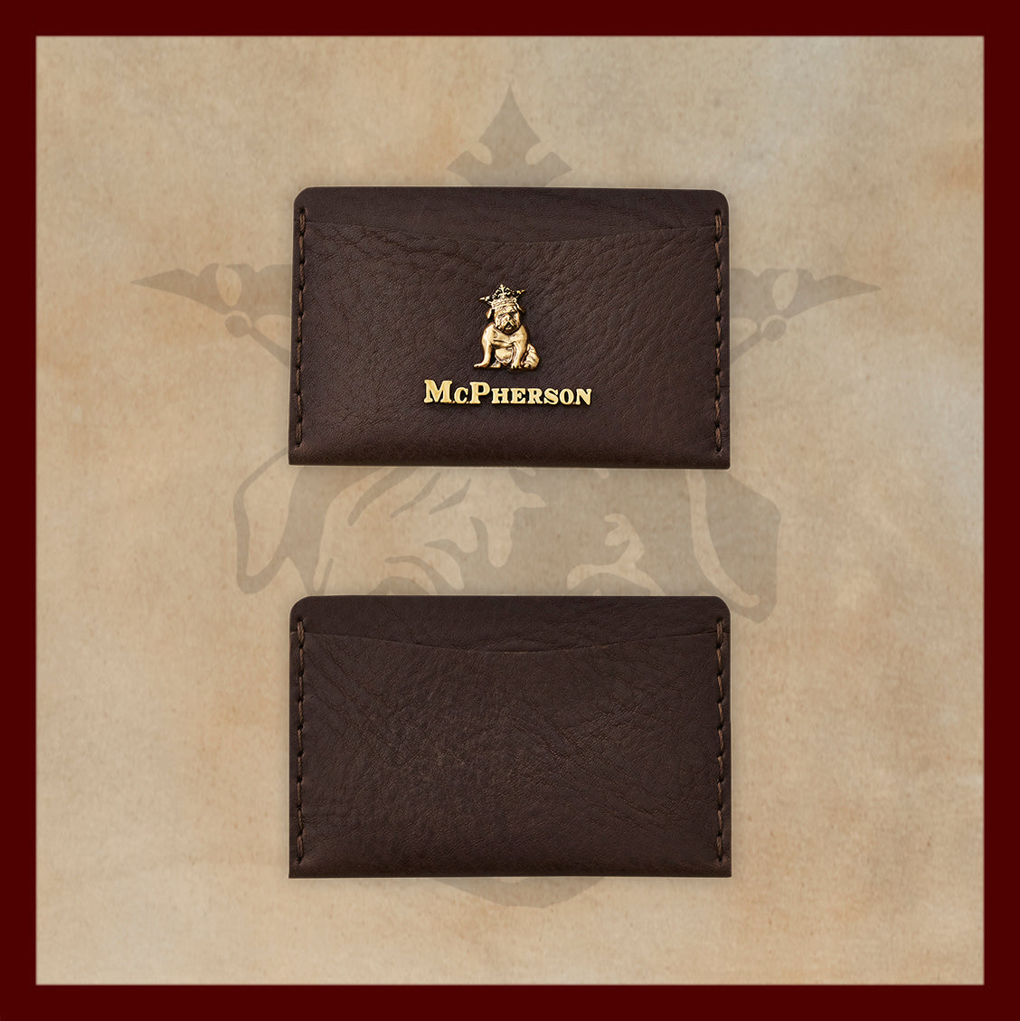 Kyle Dark Brown Leather Card Wallet