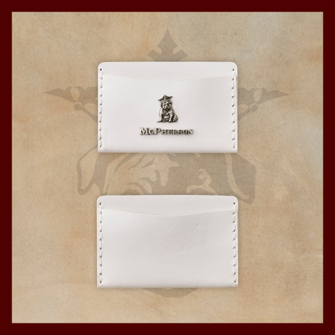 Kyle White Leather Card Wallet