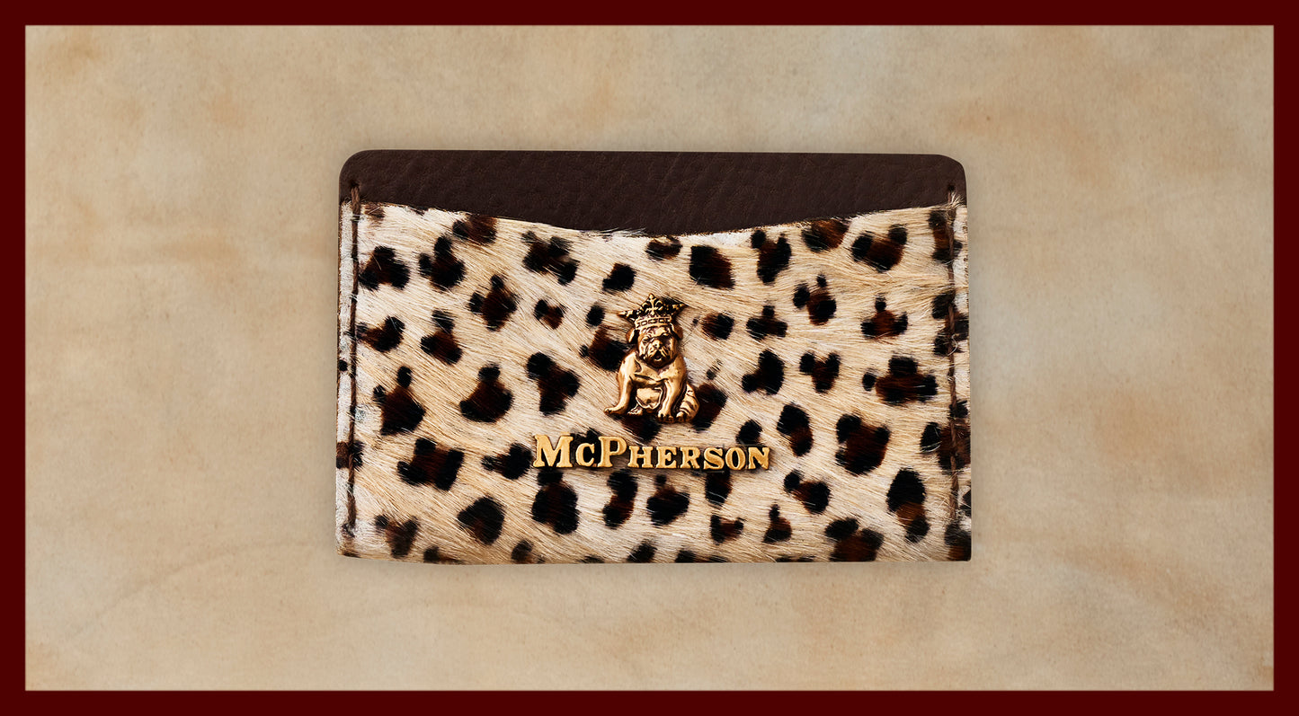 Kyle Card Wallet Hair-On Calf Skin-Light Leopard