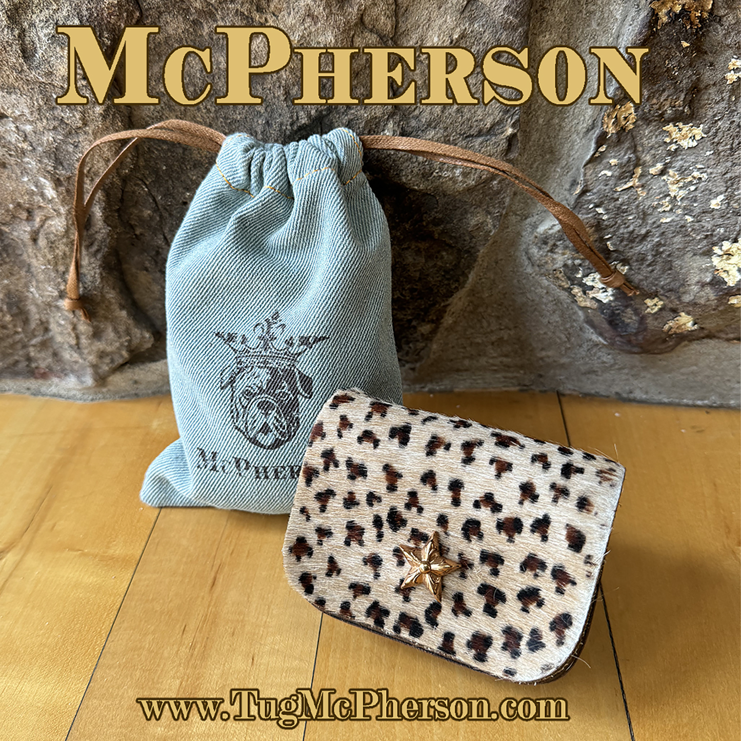 Winston Light Leopard Leather Coin Purse