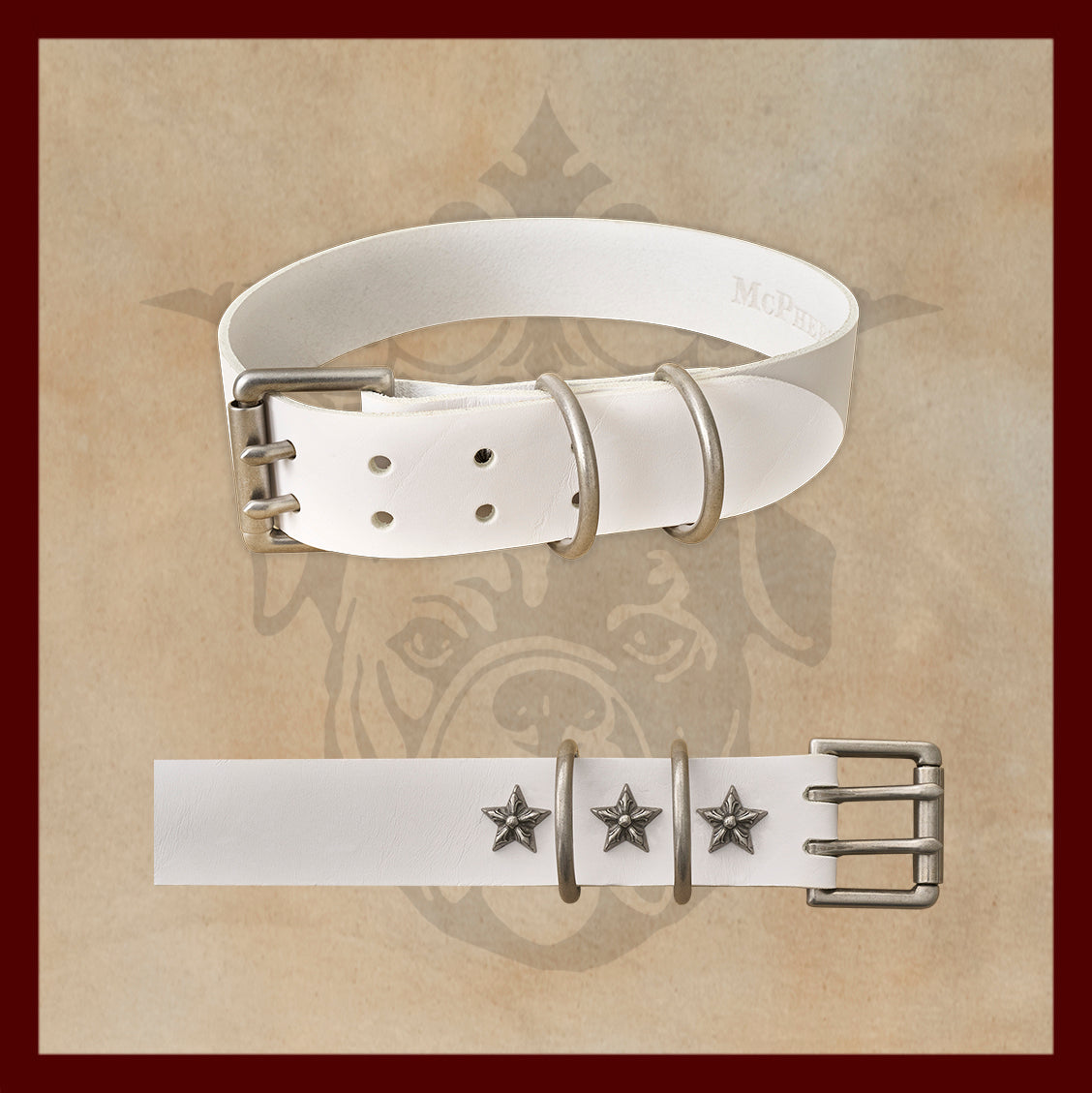 Old Boy White Dog Collar-Large