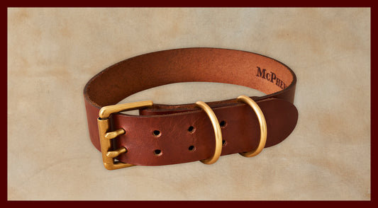 Old Boy Medium Brown Dog Collar-Large