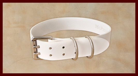 Old Boy White Dog Collar-Large