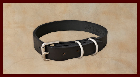 Old Boy Black Dog Collar-Medium