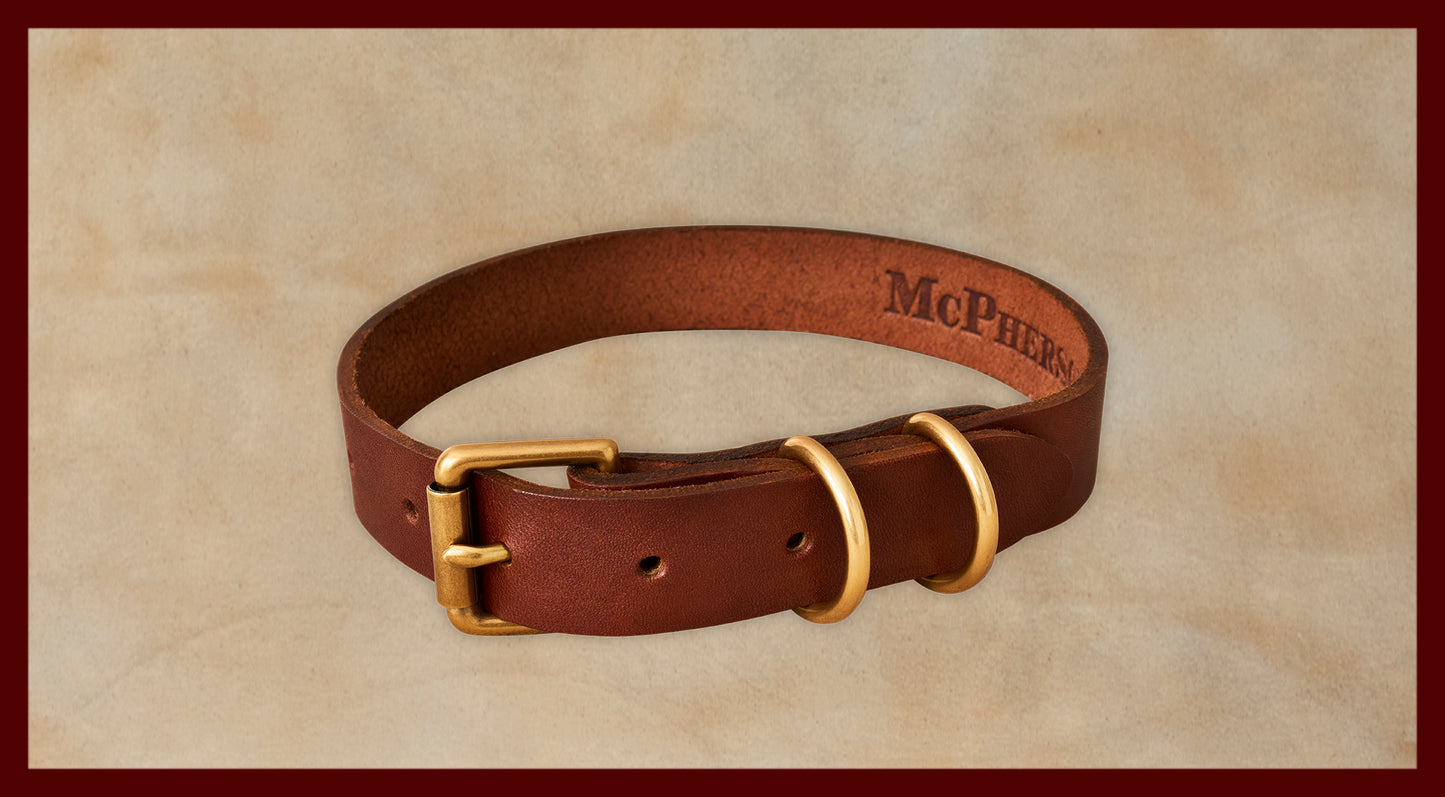 Old Boy Medium Brown Dog Collar-Medium