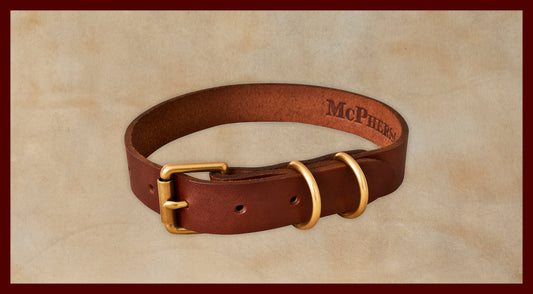 Old Boy Medium Brown Dog Collar-Medium