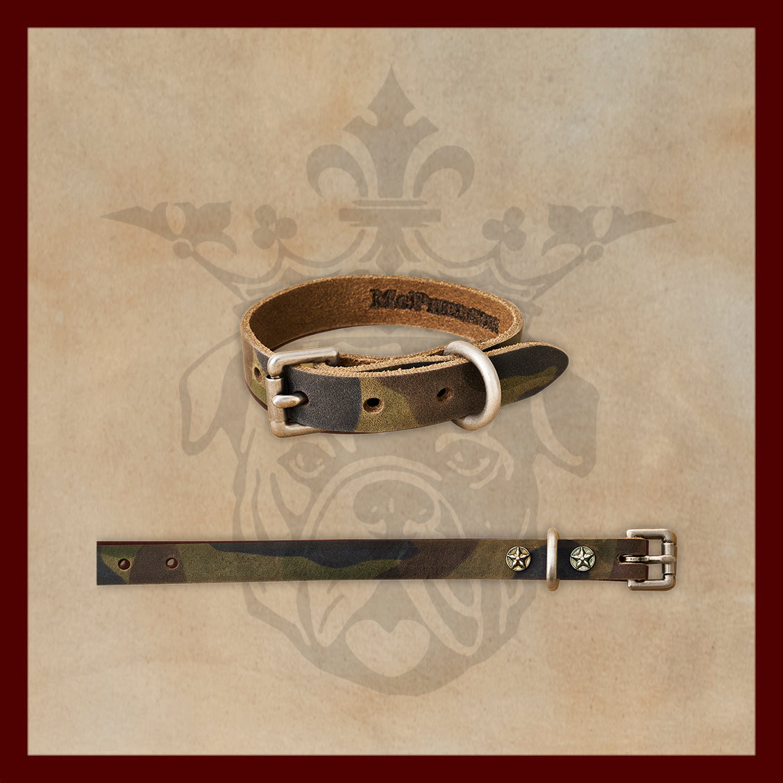 Old Boy Camouflage Dog Collar-Small