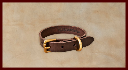 Old Boy Dark Brown Dog Collar-Small
