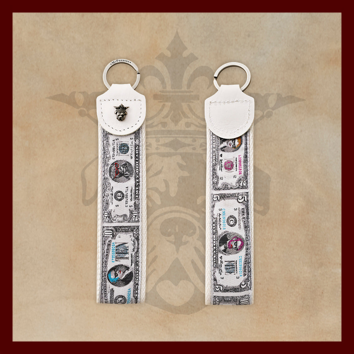 Porter Novelty Funny Money Pattern Key Fob