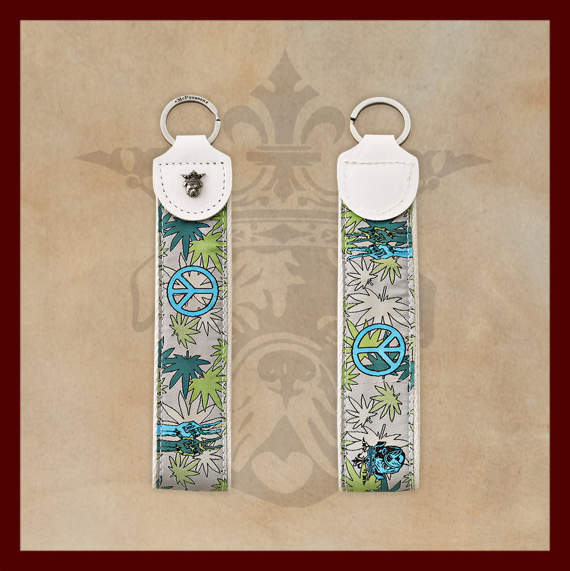 Porter Novelty Peace Pattern Key Fob
