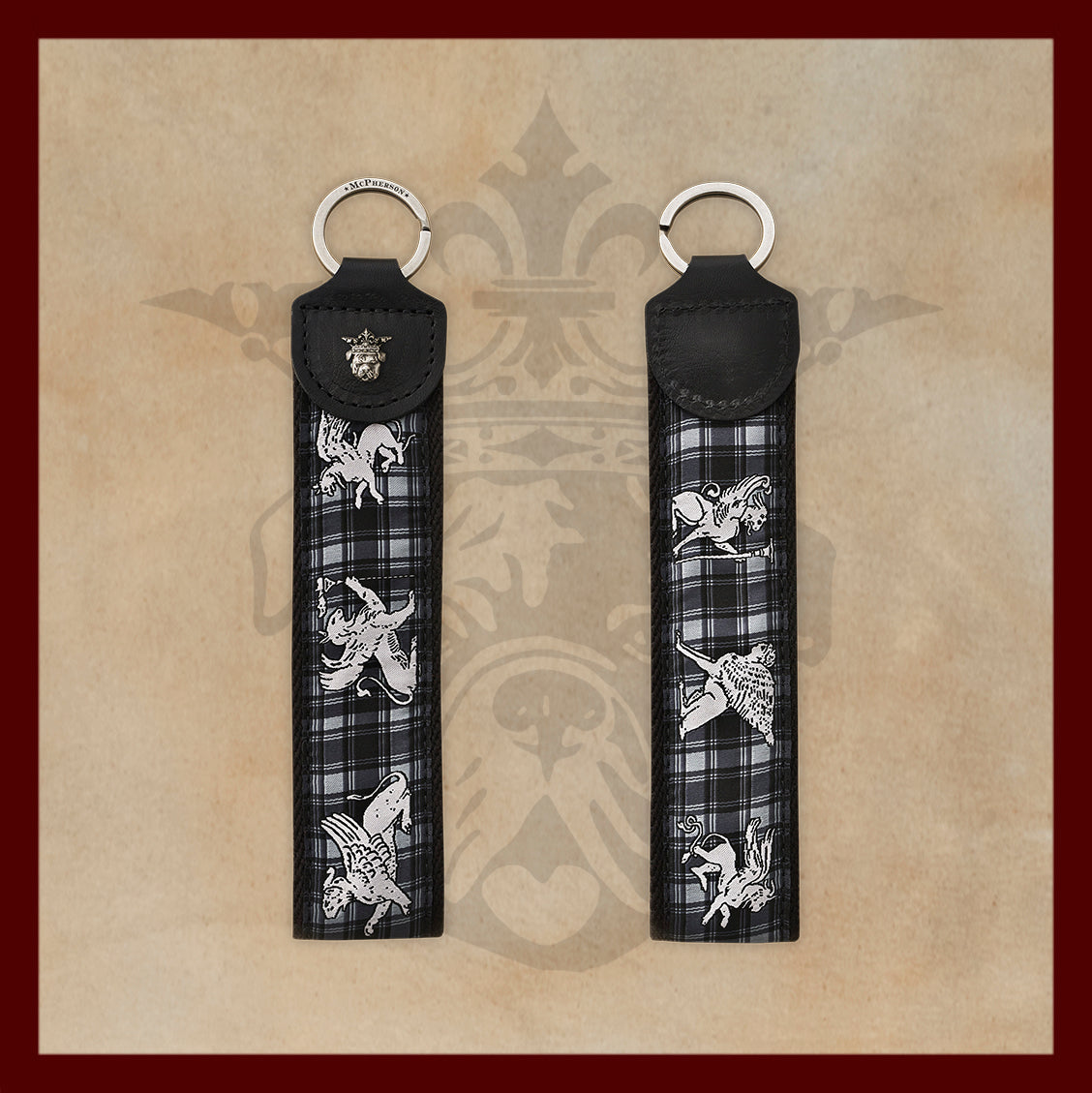 Porter Novelty Regal Icon Pattern Key Fob