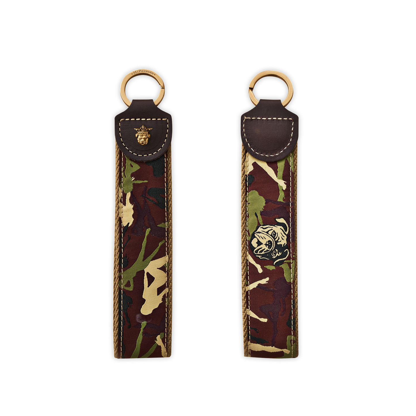 Porter Key Fob Woven Jacquard-Camo Girl