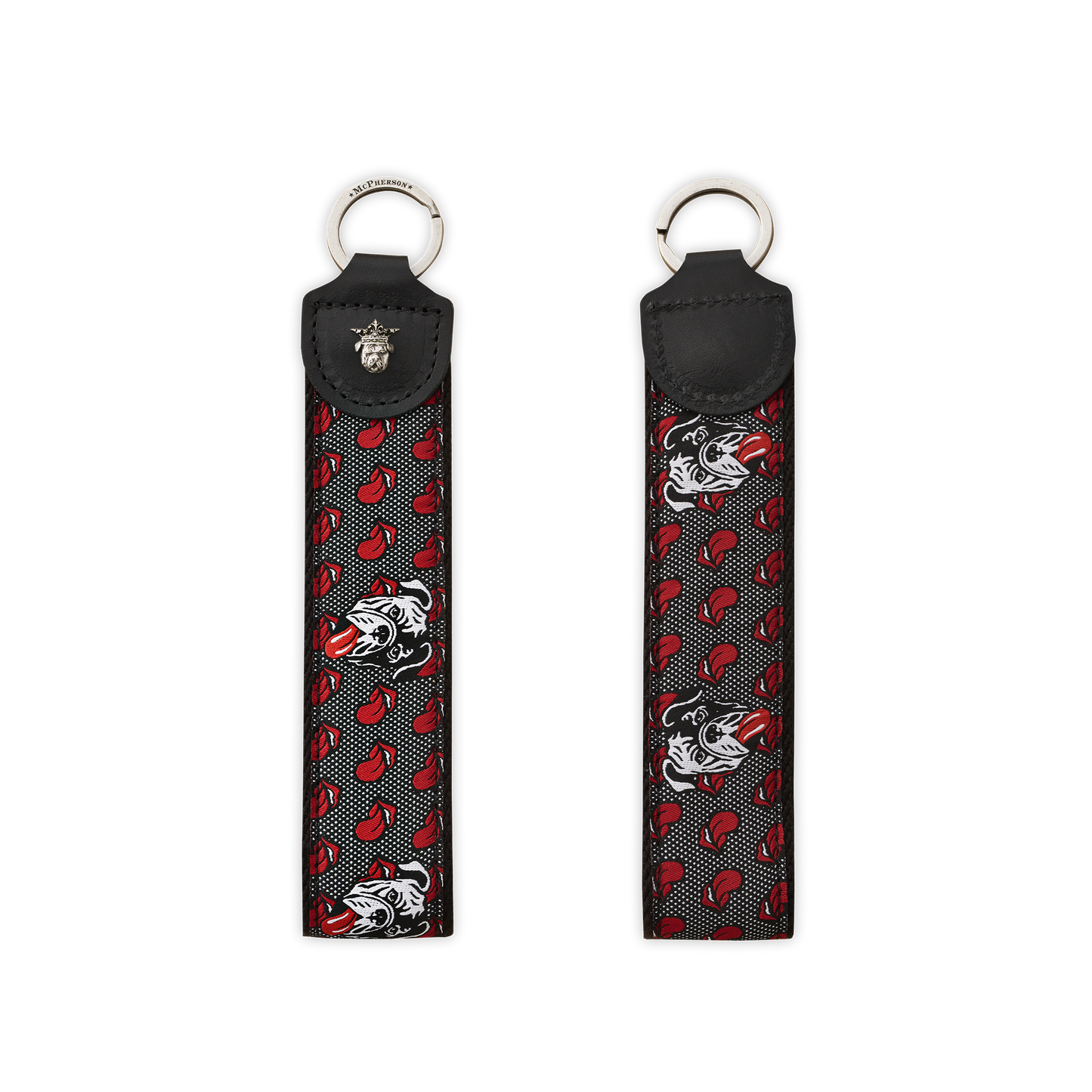 Porter Key Fob Woven Jacquard-Honky Tonk Dog