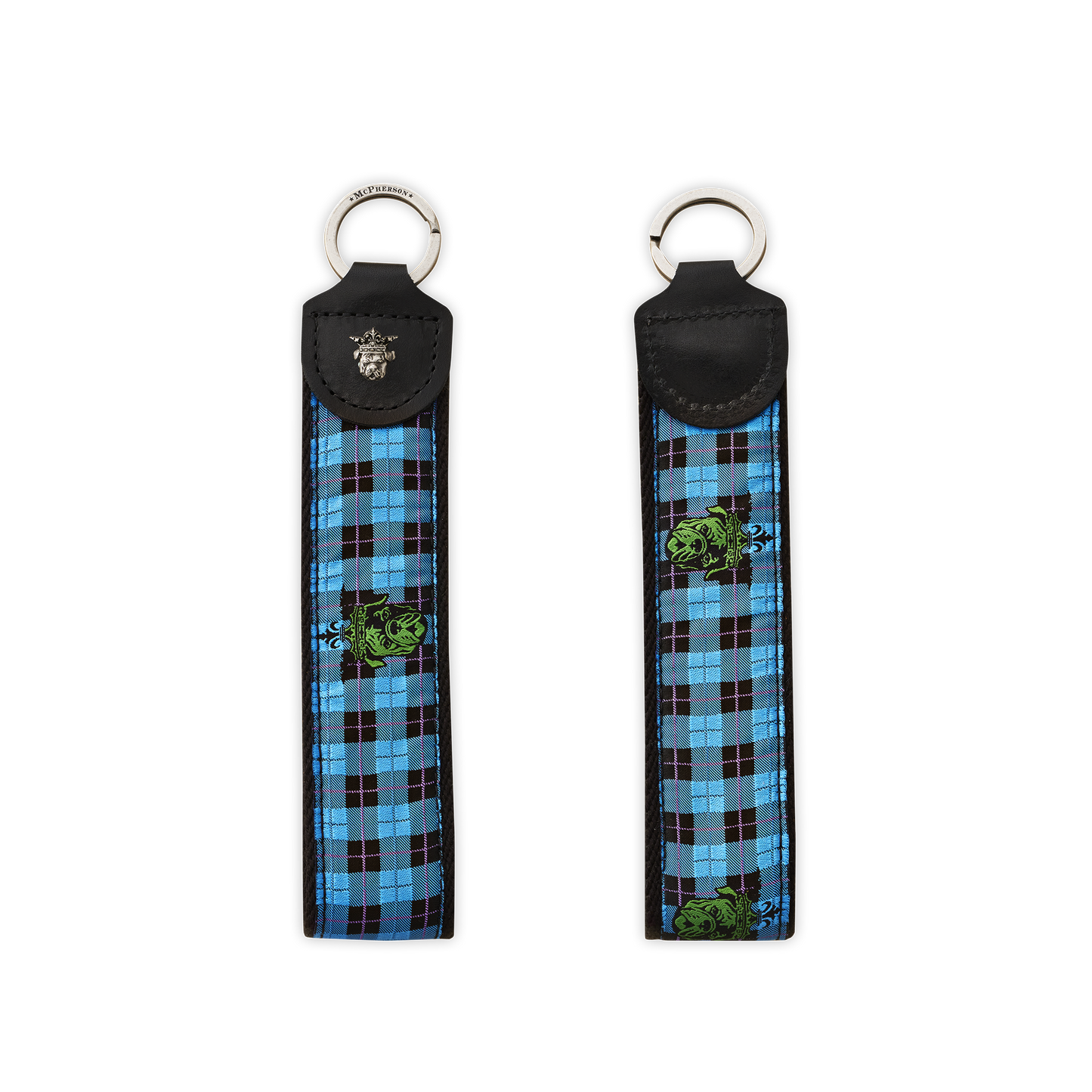 Porter Key Fob Woven Jacquard-Blue McPherson Plaid