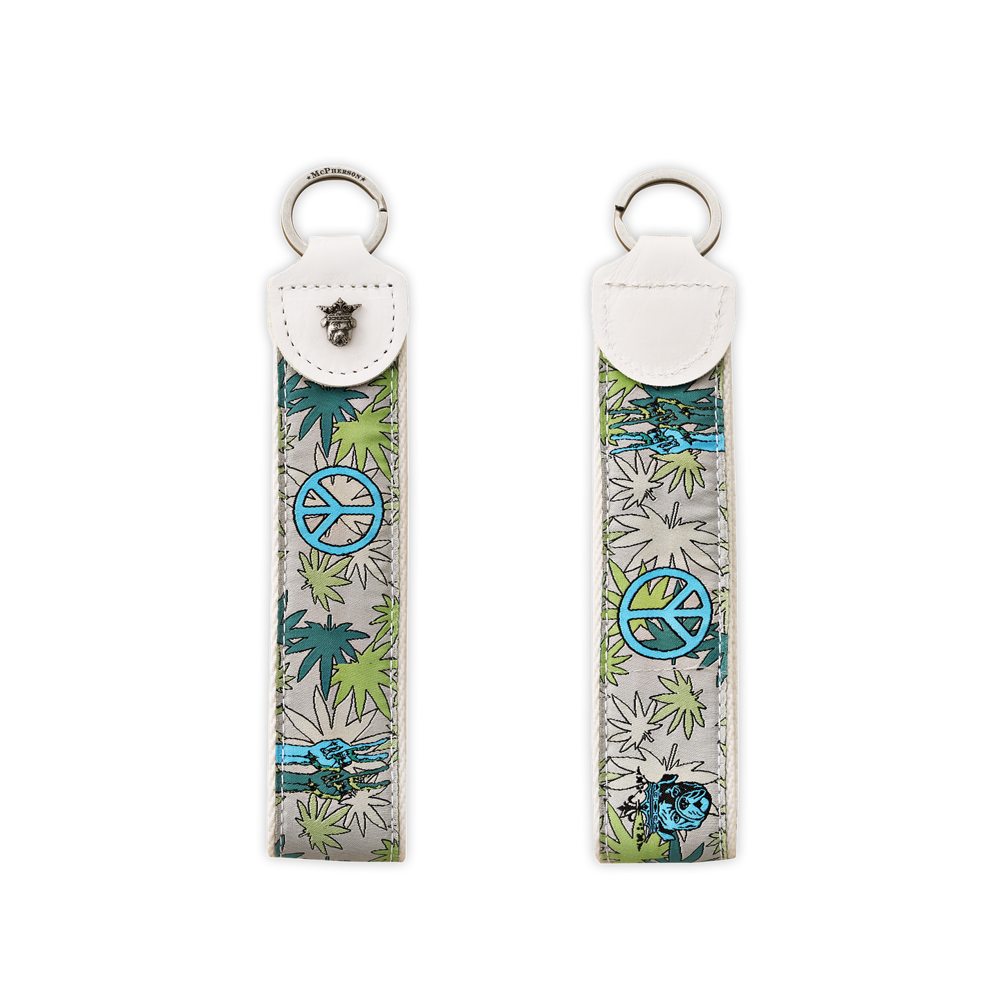 Porter Key Fob Woven Jacquard-Peace