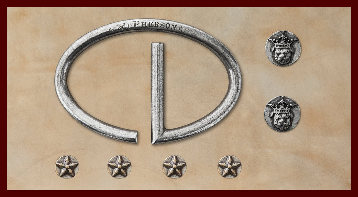 Rufus Silver Elliptic Buckle Set