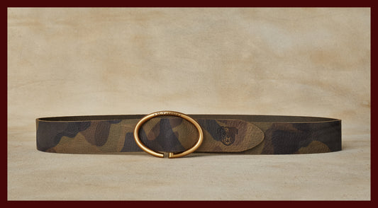 Rufus Elliptic Camouflage Leather Belt