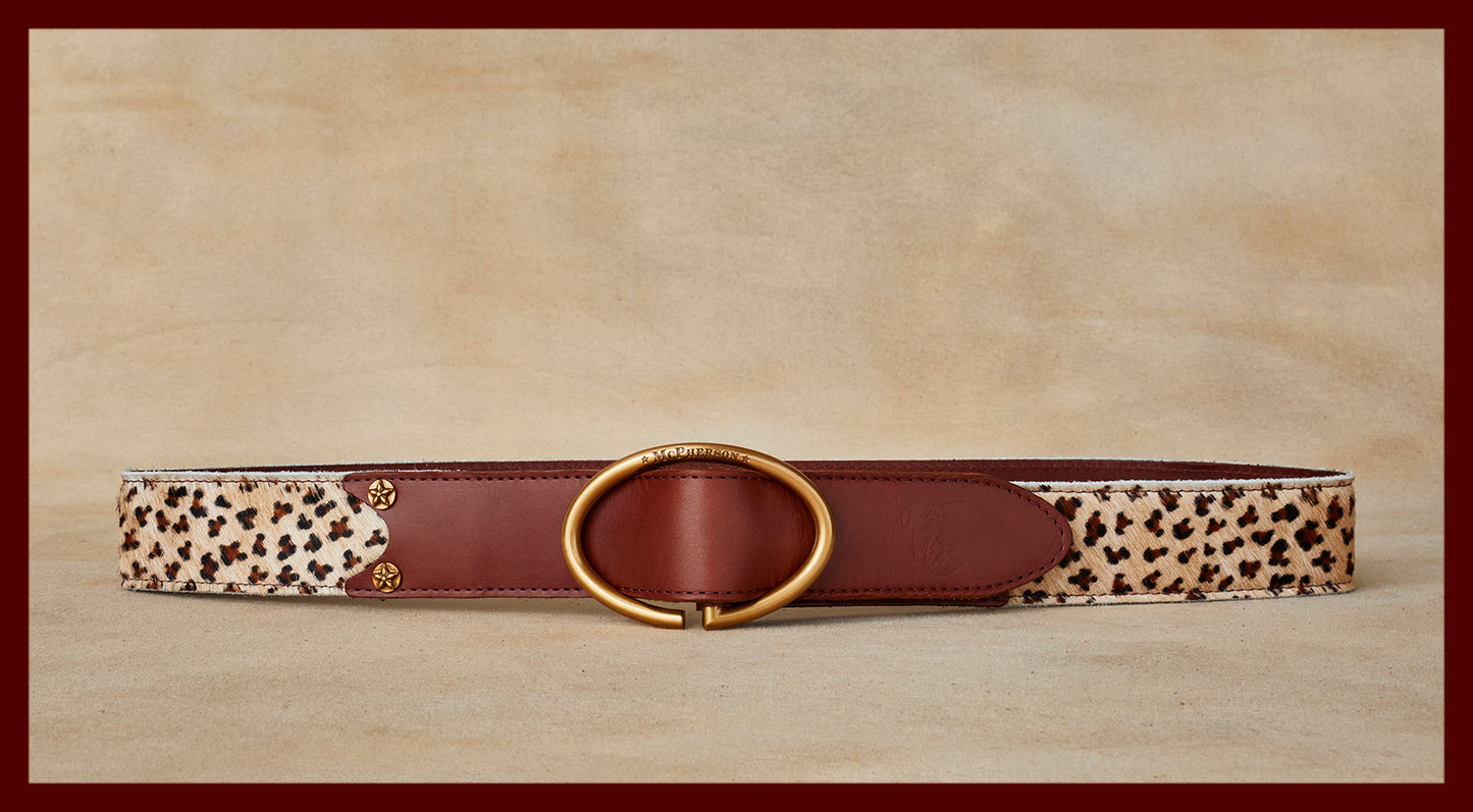 Rufus Elliptic Belt Hair-On Calf Skin-Light Leopard