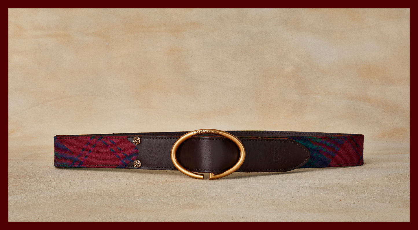 Rufus Elliptic Belt Scottish Wool Tartan-Lindsay Modern Plaid