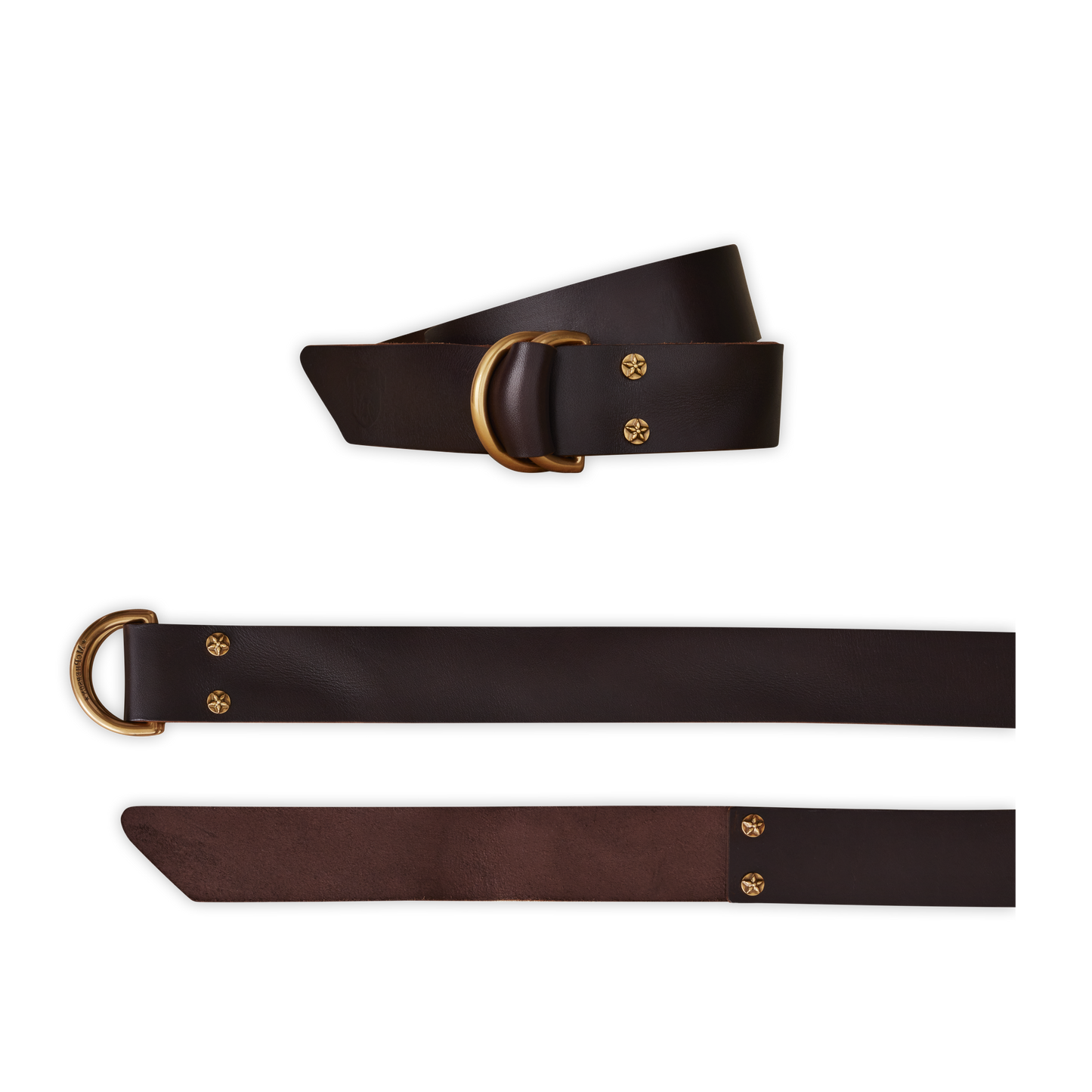 Sarge DD Belt Vegetable Tanned Cowhide-Dark Brown