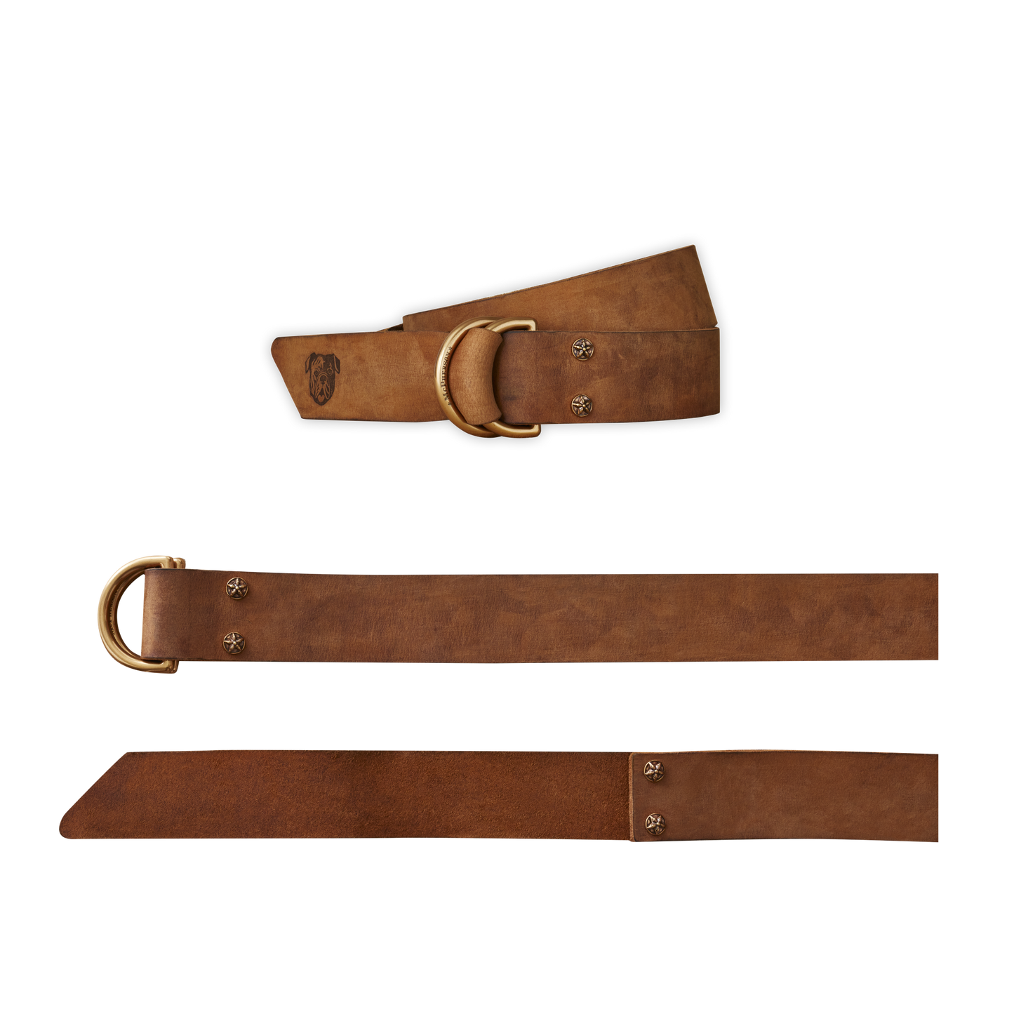 Sarge DD Belt Distressed Nubuck Cowhide-Chestnut