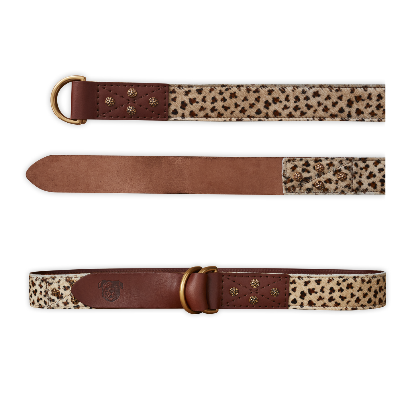 Otis DD Belt Hair-On Calf Skin-Light Leopard