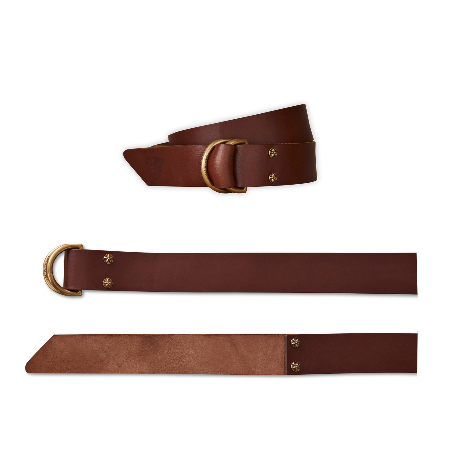 Sarge DD Belt Vegetable Tanned Cowhide-Medium Brown