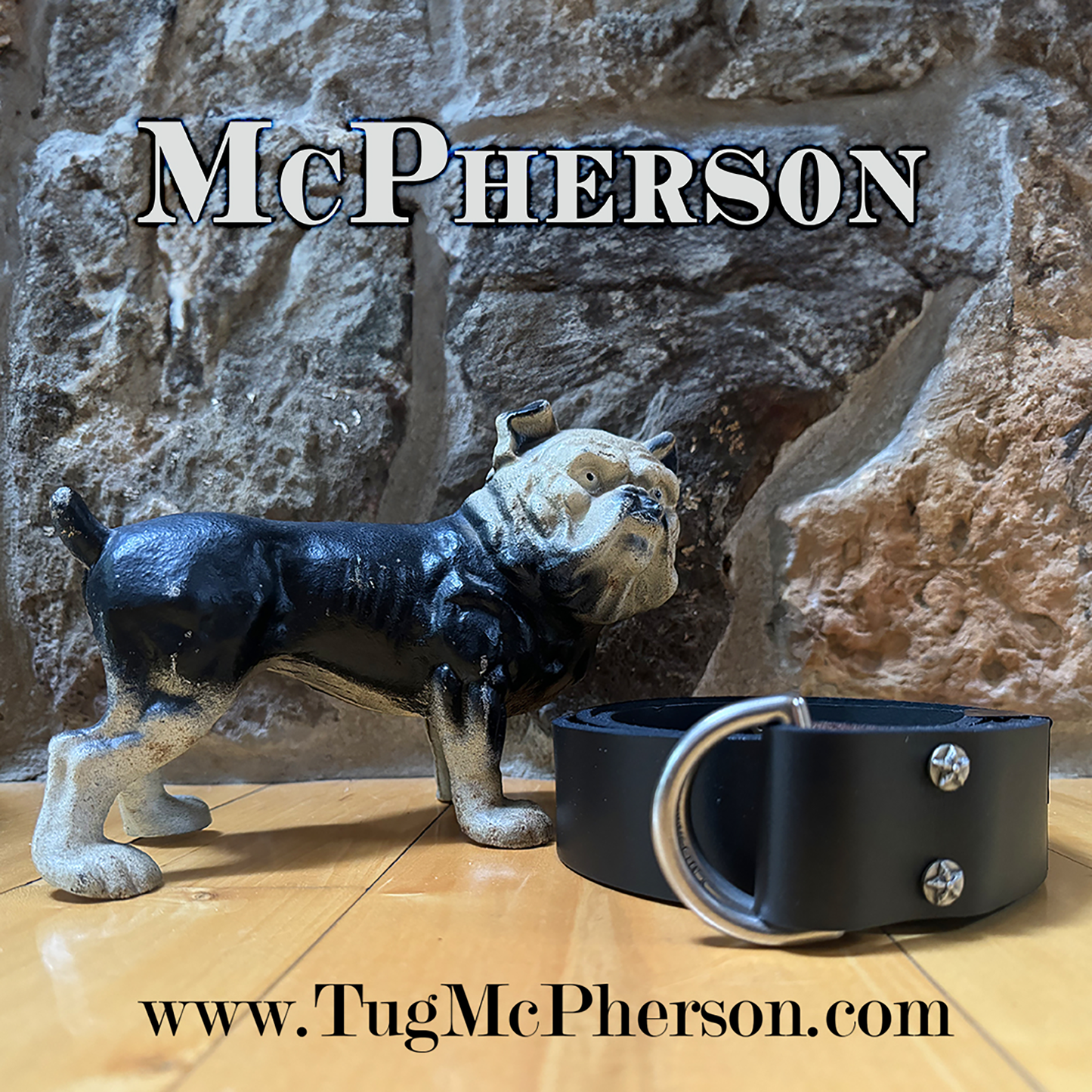 Sarge Black Leather D-Ring Belt