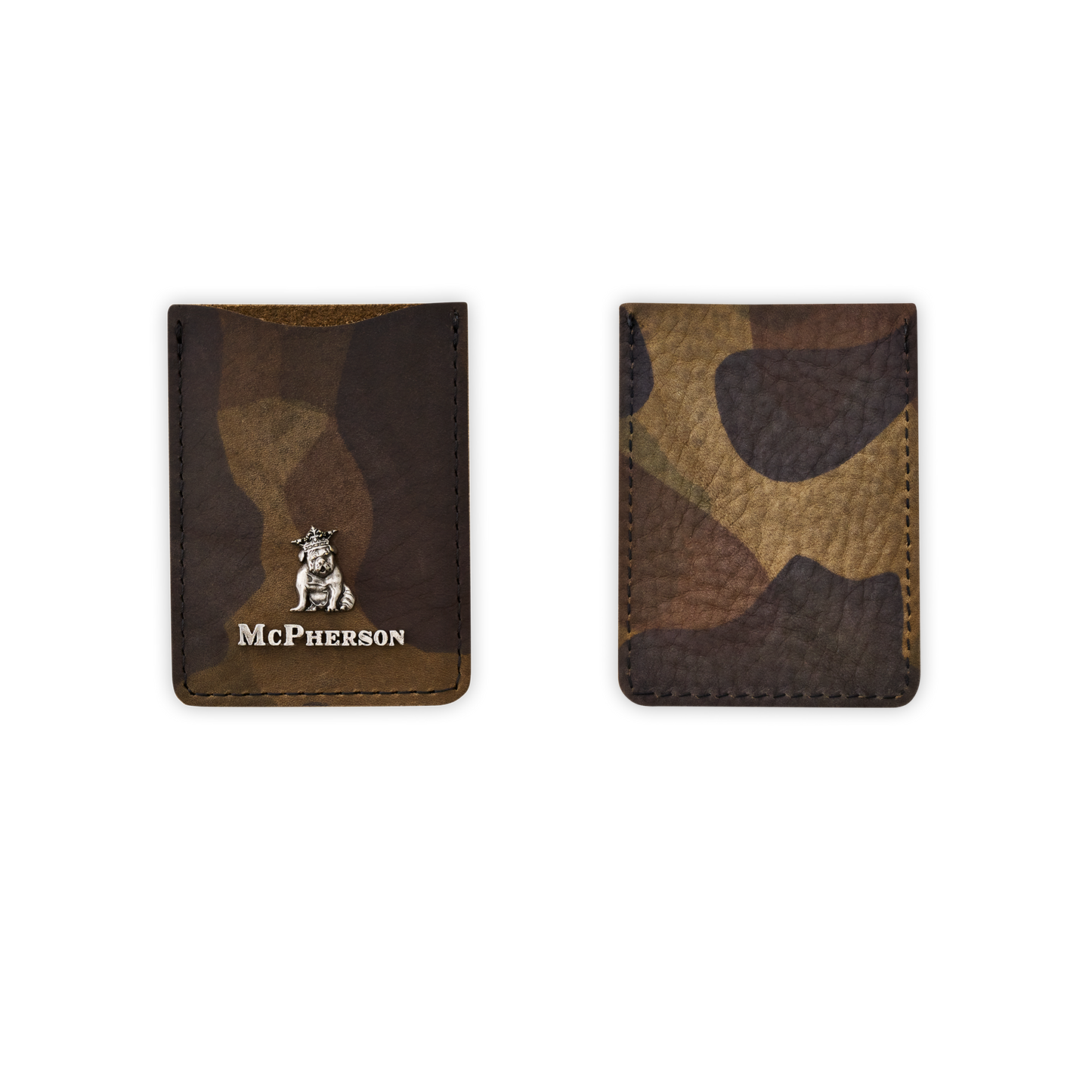 Spike Camouflage Leather Card Case