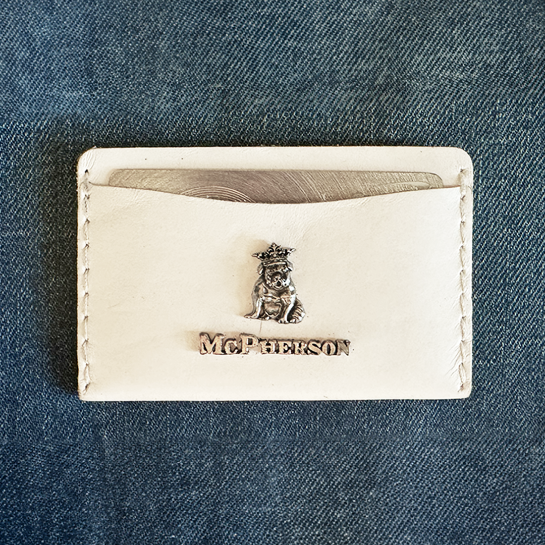 Kyle White Leather Card Wallet
