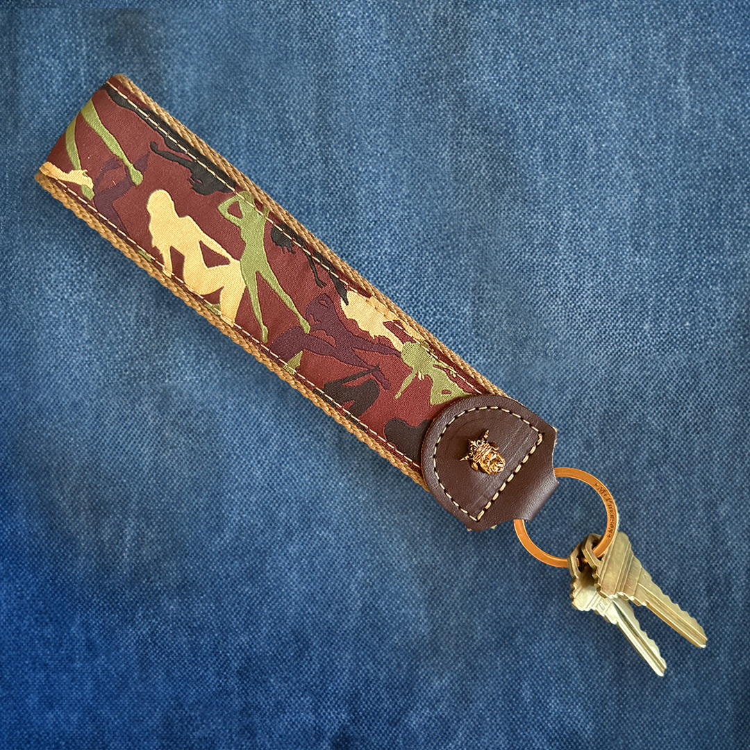 Porter Novelty Camo Girl Pattern Key Fob