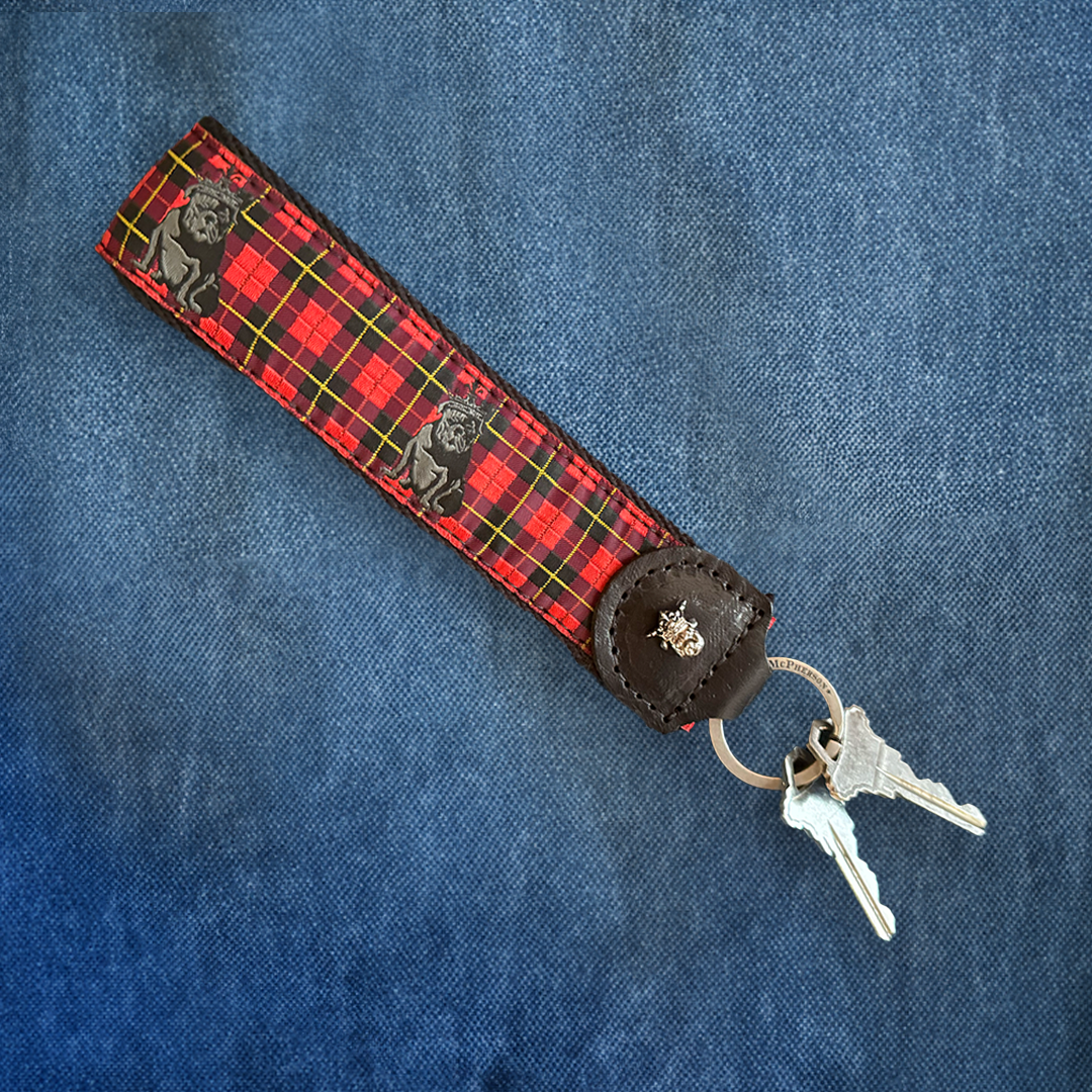 Porter Novelty Red Plaid Key Fob