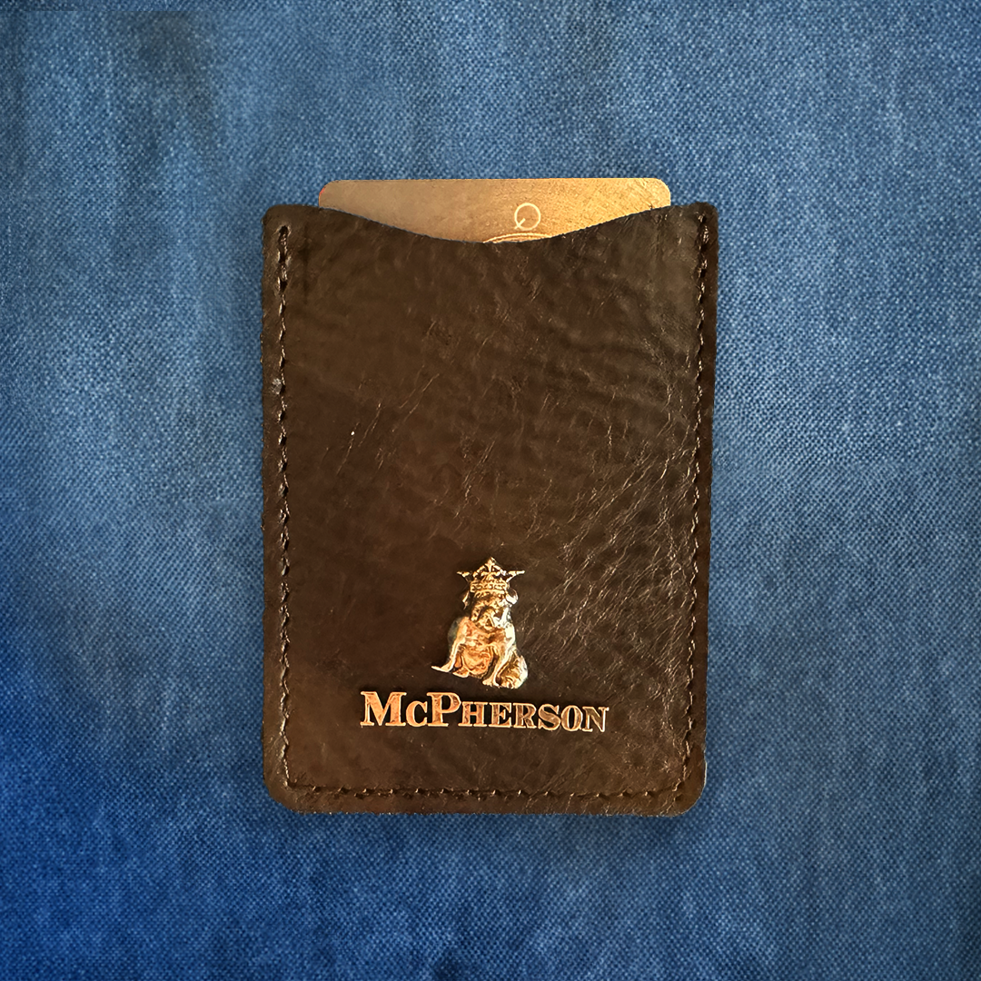 Spike Black Leather Card Case