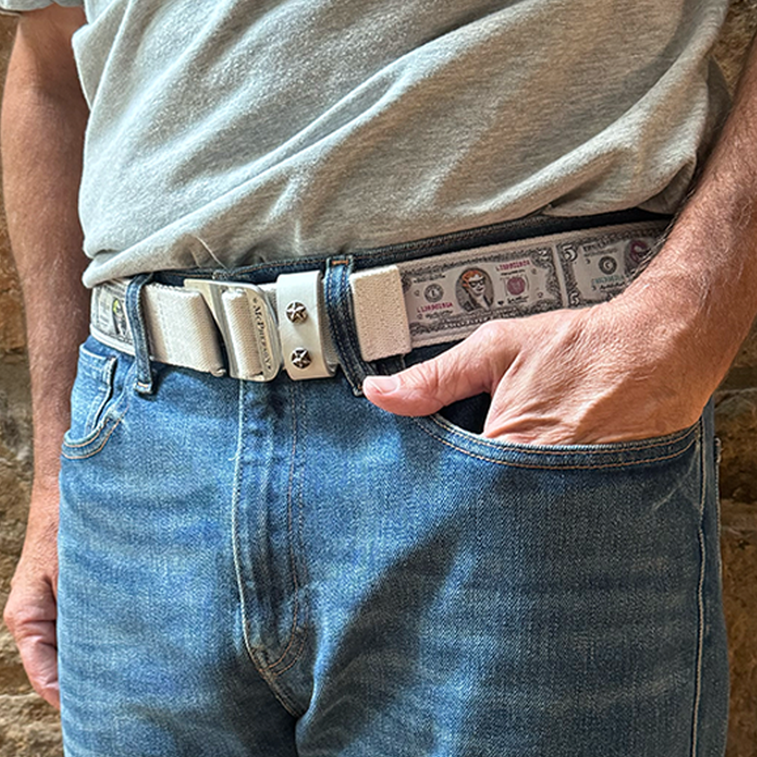 Tank Novelty Funny Money Pattern Webbed Utility Belt