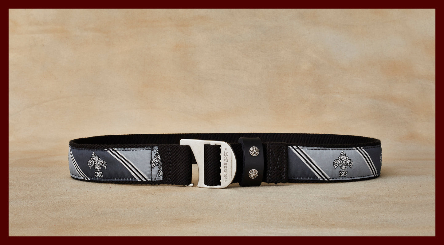 Tank Novelty Fleur de Lis Pattern Webbed Utility Belt