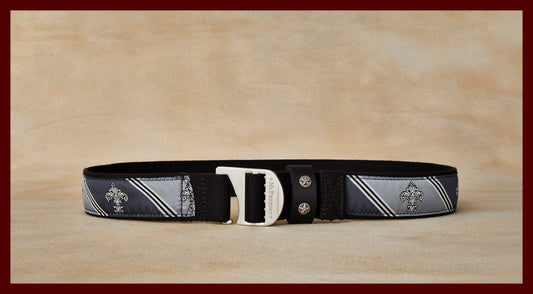Tank Novelty Fleur de Lis Pattern Webbed Utility Belt