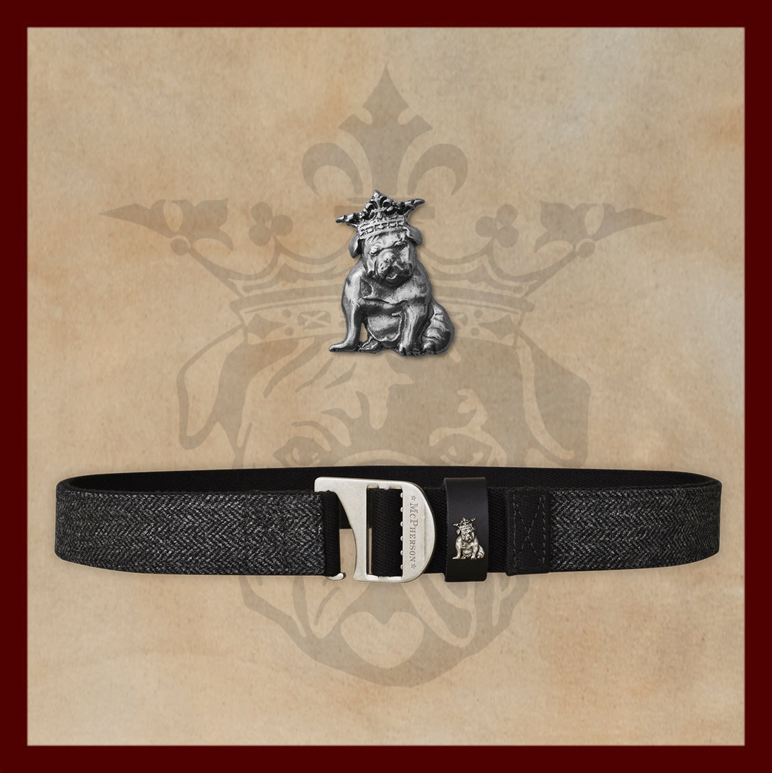 Tank Gray Scottish Wool Herringbone Utility Belt
