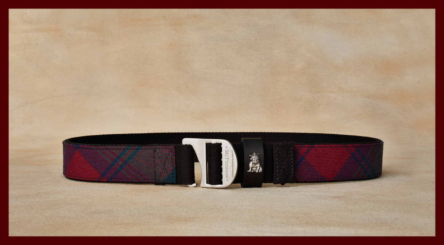 Tank Red and Green Scottish Wool Plaid Utility Belt